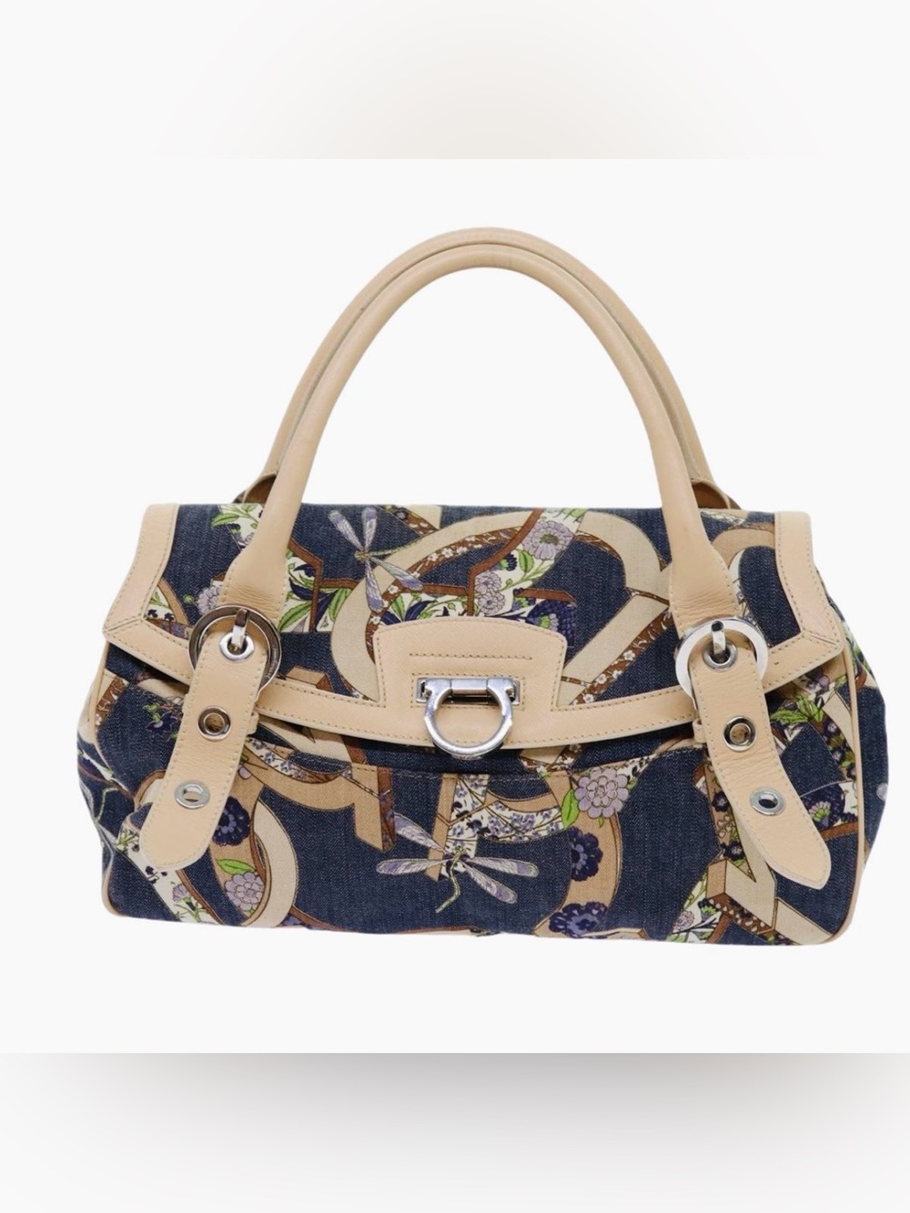 Salvatore Ferragamo Gancini Denim Bag
